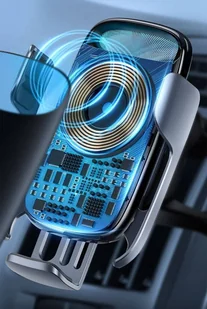 Baseus Milky Way samochodowa bezprzewodowa ładowarka Qi 15W elektryczny uchwyt na telefon srebrny (WXHW02-0S) - Ładowarki do telefonów - miniaturka - grafika 11