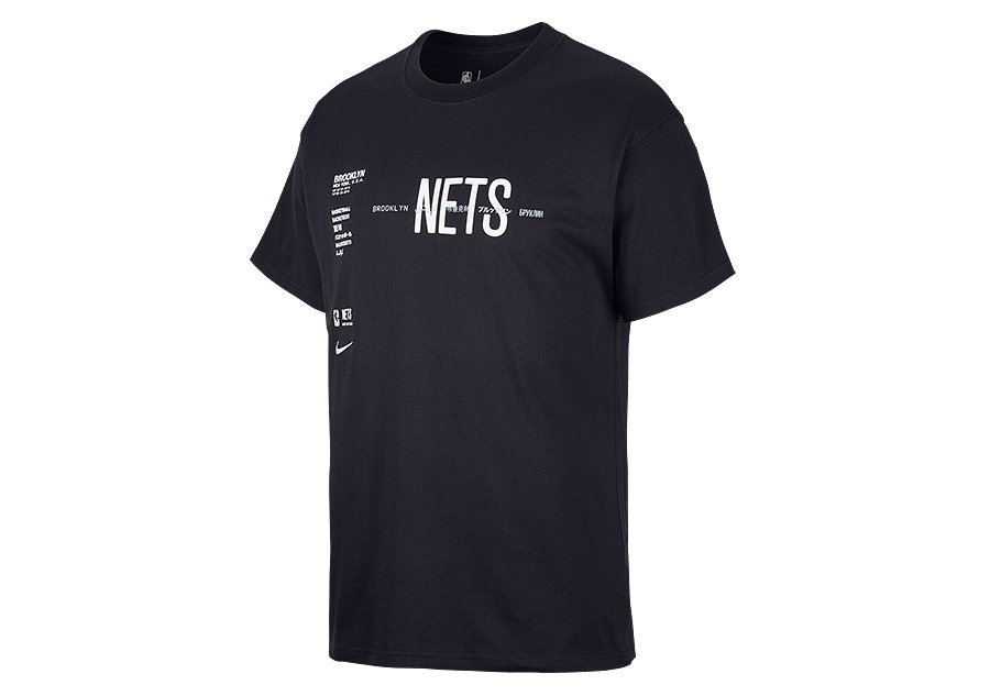 Nike Nba Brooklyn Nets World Courtside Tee Black