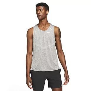 Nike CZ9179-084 M NK DF Rise 365 Tank Długa koszulka Smoke Grey/Htr/Reflective Silv L - Koszulki sportowe męskie - miniaturka - grafika 1