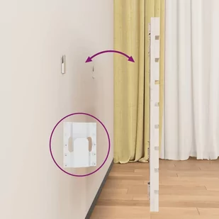 Wezgłowie łóżka, białe, 96x3x63 cm, lite drewno sosnowe Lumarko! - Inne meble do sypialni - miniaturka - grafika 7