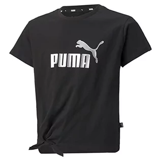 Koszulki dla dziewczynek - PUMA Koszulka dziewczęca Ess+ Logo Knotted Tee G - grafika 1