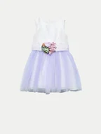 Sukienki i spódniczki dla dziewczynek - Abel & Lula Sukienka elegancka 5052 Fioletowy Regular Fit - miniaturka - grafika 1