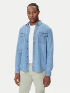 Koszule męskie - Tommy Jeans Koszula jeansowa DM0DM21727 Niebieski Regular Fit - miniaturka - grafika 1