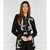 Koszule damskie - Pinko Satynowa koszula RICAMATO | Regular Fit - miniaturka - grafika 1