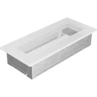 Akcesoria kominkowe - Kratki.pl KRATKA KOMINKOWA PROSTOKĄTNA BIAŁA 110X240 MM 24B - miniaturka - grafika 1