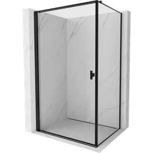 Mexen Mist-B kabina prysznicowa uchylna lewa 90 x 95 cm, czarna ramka, czarna - 8A2T-090-095-70-70-L - Kabiny prysznicowe - miniaturka - grafika 1