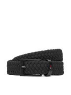 Paski - Tommy Hilfiger Pasek Męski Layton Elastic AM0AM13570 Czarny - miniaturka - grafika 1