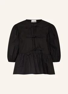 Ganni Bluzka schwarz - Bluzki damskie - miniaturka - grafika 1