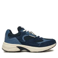 Sneakersy męskie - Sneakersy Tommy Jeans The Coney Suede EM0EM01501 Granatowy - miniaturka - grafika 1