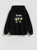 Bluzy dla chłopców - Reserved - Bluza Mickey Mouse z kapturem - czarny - miniaturka - grafika 1