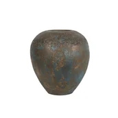 Poduszki ogrodowe - Beliani Wazon dekoracyjny złoto-turkusowy NIDA - miniaturka - grafika 1