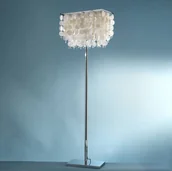 Lampy stojące - Lampa stojąca Makani, chrom, z dekorem muszli - miniaturka - grafika 1