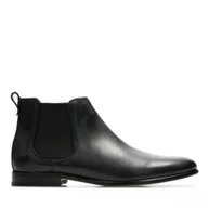 Botki męskie - Form Chelsea [black leather] - rozmiar 44 - miniaturka - grafika 1