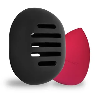 Silikonowe etui na gąbkę do makijażu, osuszacz, black, 1szt. - Gąbeczki do makijażu - miniaturka - grafika 1