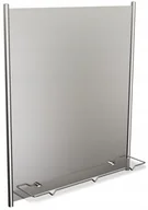 Lustra - Lustro z oprawą i półką 53x60 cm Chrom LRP01 - miniaturka - grafika 1