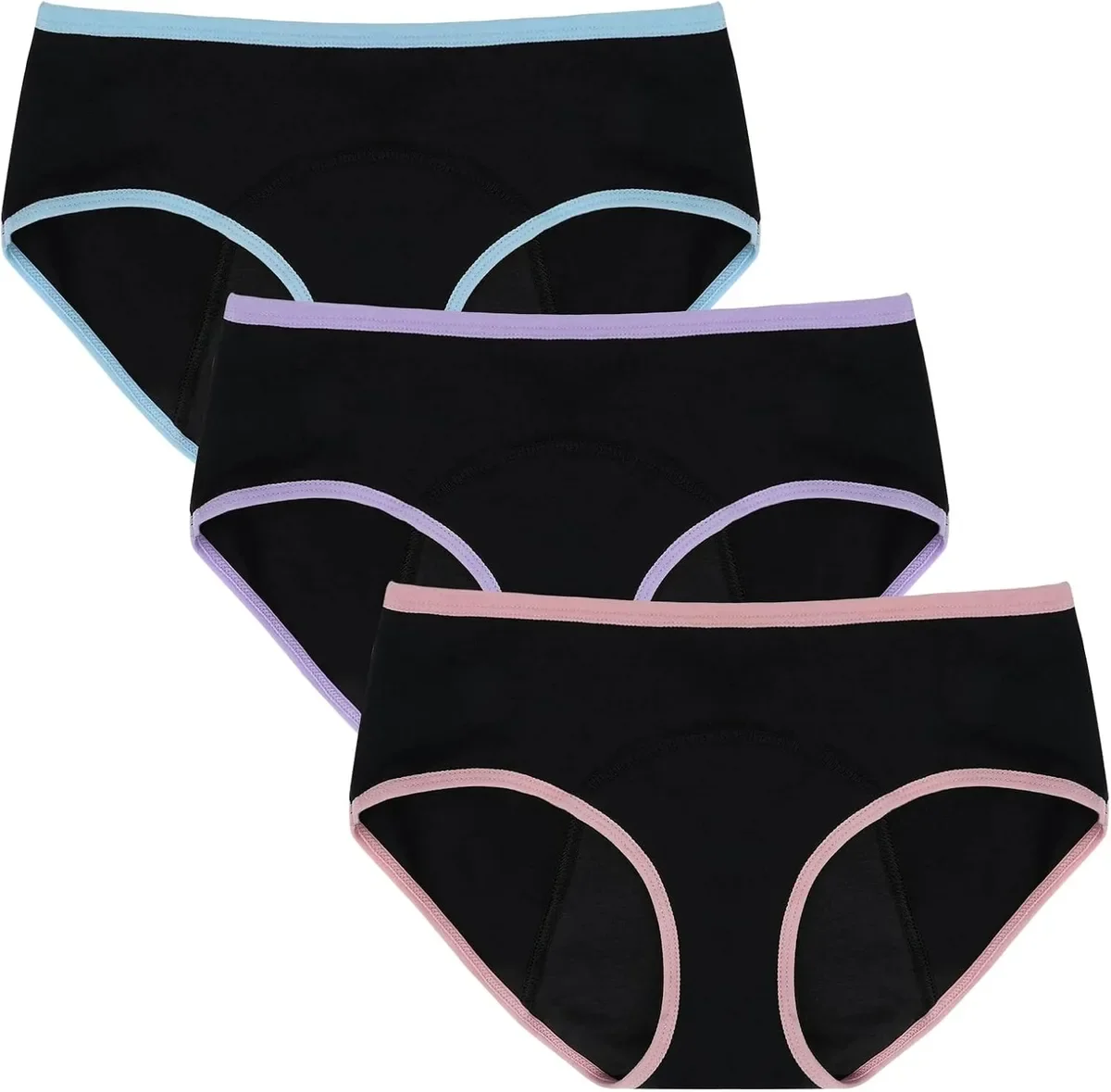 Majtki menstruacyjne bawełniane dziewczęce 3 sztuki rozmiar XL-XXL