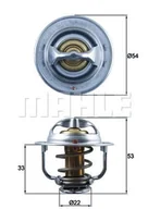 Termostaty - Termostat, płyn chłodzący Mahle TX 179 89D - miniaturka - grafika 1