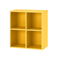 Szafki do salonu - Otwarta szafka ścienna Boxie 80x80x37 cm żółta - miniaturka - grafika 1