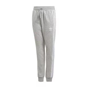 Adidas Essentials 3-Stripes GD2705 - szare - Spodnie i spodenki dla dziewczynek - miniaturka - grafika 1