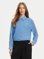 Koszule damskie - Calvin Klein Koszula LV044B902G Niebieski Regular Fit - miniaturka - grafika 1