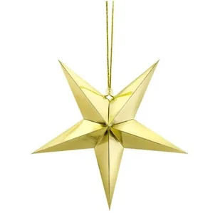 PartyDeco Gwiazda papierowa, 30cm, złota GWP1-30-019M - Dekoracje sali - miniaturka - grafika 6