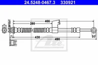 Przewody hamulcowe - ATE PRZEWÓD HAMULCOWY 24.5248-0467.3 HYUNDAI GETZ 1.1 05-09 - miniaturka - grafika 1