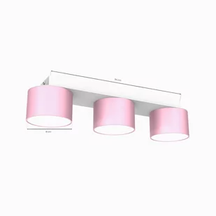 Milagro Lampa sufitowa DIXIE Pink/White 3xGX53 MLP7556 - Lampy sufitowe - miniaturka - grafika 4