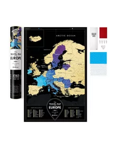 Mapa Zdrapka Travel Map Black Europe - Materiały pomocnicze dla uczniów - miniaturka - grafika 1
