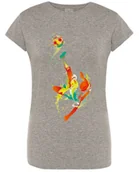 Koszulki i topy damskie - Modny T-Shirt Kolorowy nadruk Piłkarz R.M - miniaturka - grafika 1