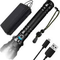 Latarki - Latarka Taktyczna LED Mocna Zoom Wojskowa na USB Akumulatorowa Szperacz P70 - miniaturka - grafika 1