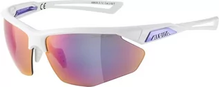 Okulary sportowe - Alpina Alpina Nylos HR Okulary rowerowe, white purple/purple mirror  2021 Okulary sportowe 8635312 - grafika 1