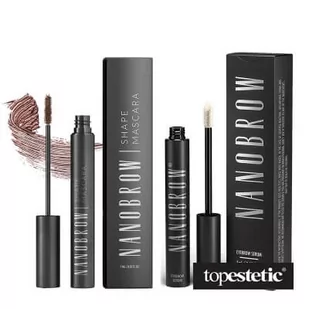 Nanobrow Nanobrow + Shape Mascara ZESTAW Odżywka do brwi 5 ml + Maskara do brwi stylizuje, układa, dodaje koloru 7 ml (kolor brown) - Palety i zestawy do makijażu - miniaturka - grafika 1