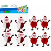 Zabawki kreatywne - Craft with Fun Naklejki dekoracyjne Mikołaj harmonijka 4 szt. - miniaturka - grafika 1