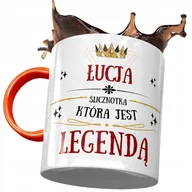 Kubki - Kubek Pomarańczowy Dla Łucji Przyjaciółki Prezent z Nadrukiem ze Zdjęciem + Opakowanie na prezent (wzór 03) - miniaturka - grafika 1