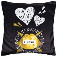 Poszewki na poduszki - JUNYI POLSKA SP. Z O. O. Poszewka 40 x 40 Dekoracyjna Heart Velvet 04 1226816 - miniaturka - grafika 1
