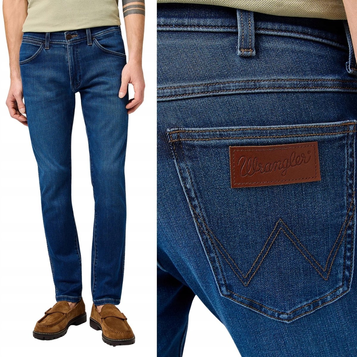 Wrangler BRYSON Dandelion FREE TO STRETCH spodnie jeansowe rurki W30 L32