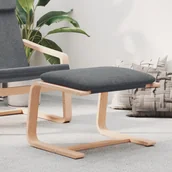 Pufy i podnóżki - vidaXL Podnóżek, ciemnoszary, 51x41x40 cm, tapicerowany tkaniną - miniaturka - grafika 1