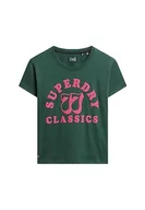 Koszulki i topy damskie - Superdry Archive Neon Graphic T Shirt Koszulka damska, Bengreen Marl, 38 - miniaturka - grafika 1