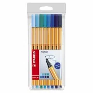 Przybory szkolne - Stabilo Cienkopis Point 88 odcienie nieb.8szt etui - miniaturka - grafika 1