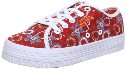 S.Oliver Casual 5-5-43214-30 dziewczęce sneakersy, czerwony - Czerwony Red Comb 597-34 EU