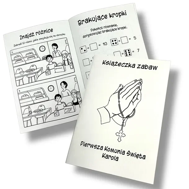 Kolorowanka książeczka dla dzieci Komunia Święta zabawa 48 kolorowanek