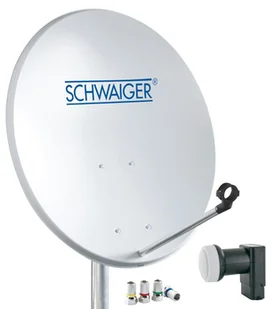SCHWAIGER Stal Twin LNB 55 cm - Anteny TV SCHWAIGER Stal Twin LNB 55 cm - Anteny TV - miniaturka - grafika 1