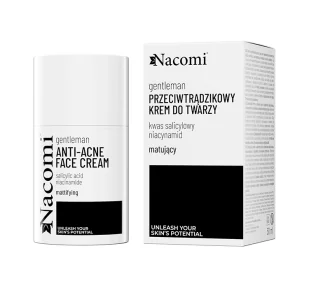 Nacomi, Matujący Krem do skóry trądzikowej z kwasem salicylowym, niacynamidem i ekstraktem z sosny nordyckiej, 50ml - Kremy do twarzy - miniaturka - grafika 1