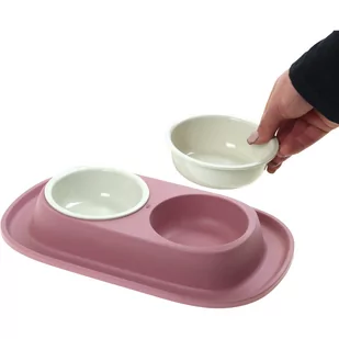 Comfy Miska Smart Clean 2 x 230 ML Róż - Miski dla psów - miniaturka - grafika 1