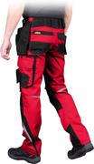 Odzież robocza - Spodnie ochronne do pasa czerwono-czarny roz.52 - miniaturka - grafika 1