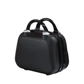 Kosmetyczki, organizery i kuferki - CZARNY KUFEREK MINI KOSMETYCZKA DAMSKA PODRÓŻNA - miniaturka - grafika 1