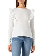 Koszule damskie - Springfield Damska koszula Camiseta Manga Larga Volantes, kolorowy, XS - miniaturka - grafika 1