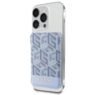 Portfele - Portfel Guess GCube Stripe MagSafe - niebieski - miniaturka - grafika 1