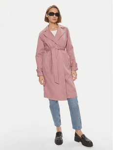 Vero Moda Trencz Lou 10257581 Różowy Regular Fit - Płaszcze damskie - miniaturka - grafika 1