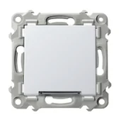 Wyłączniki światła i elektryczne - Wyłącznik pojedynczy podświetlany SZAFIR - biały - miniaturka - grafika 1